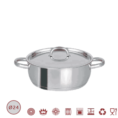 Tacho INOX C/ Tampa 24cm